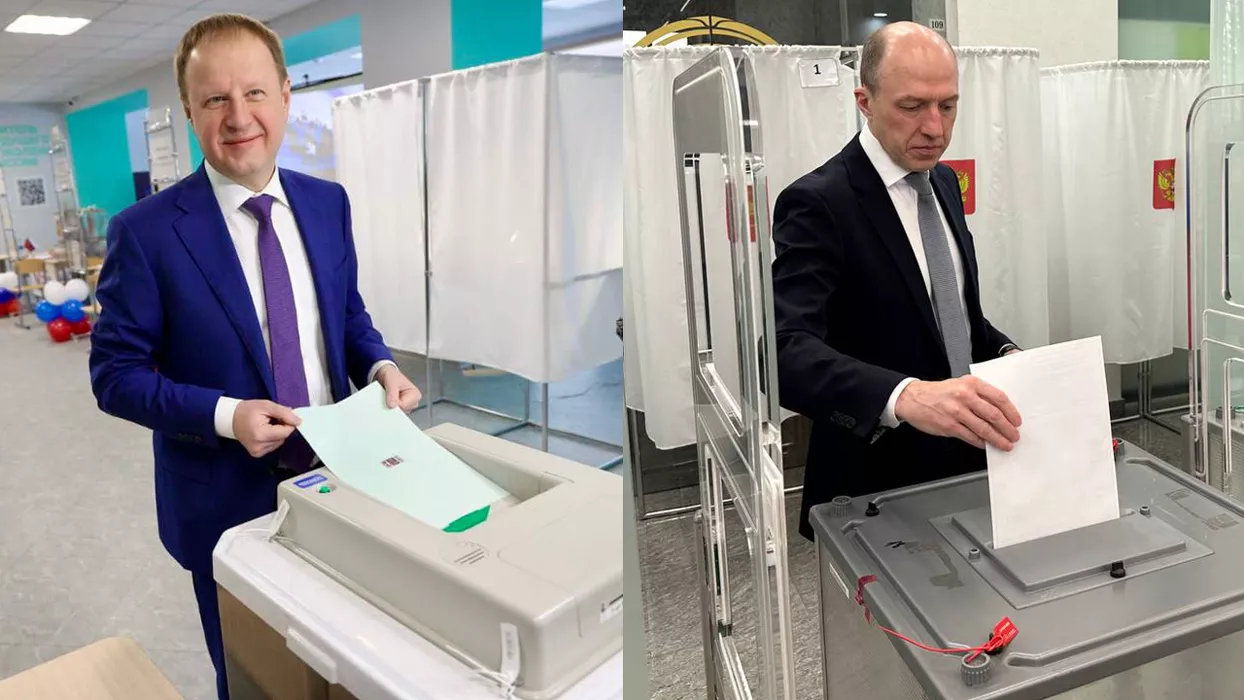 Главы «двух Алтаев» проголосовали на выборах президента России
