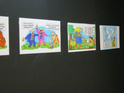 Выставка политической карикатуры и шаржей на алтайских политиков открылась в
барнаульской галерее современного искусства &quot;Проспект&quot;. Фото.