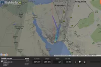 Маршрут полета самолета A321 авиакомпании «Когалымавиа» по данным ресурса Flighradar