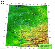 Карта землетрясения