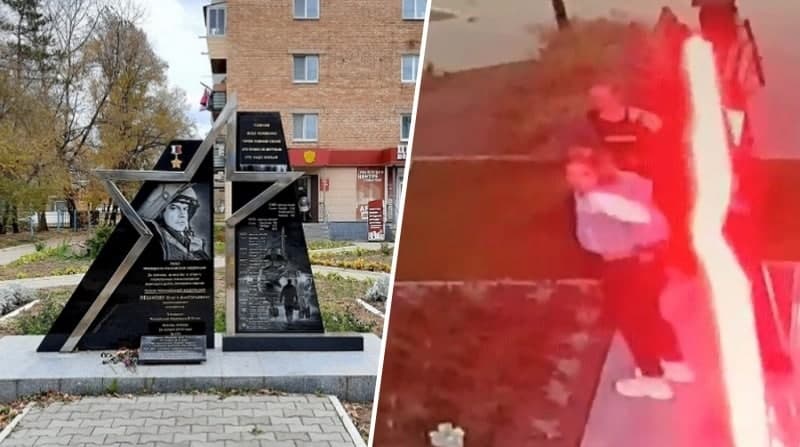 Пьяные подростки Приморье осквернили памятник геройски погибшему алтайскому летчику