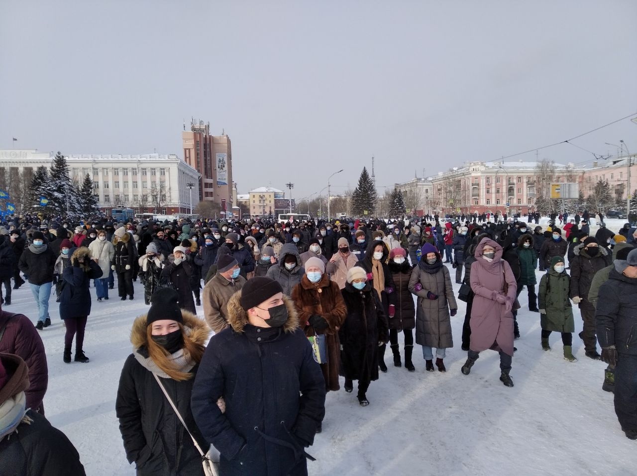 В Барнауле прошла несанкционированная акция поддержку Алексея Навального
