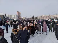 В Барнауле прошла несанкционированная акция в поддержку Алексея Навального