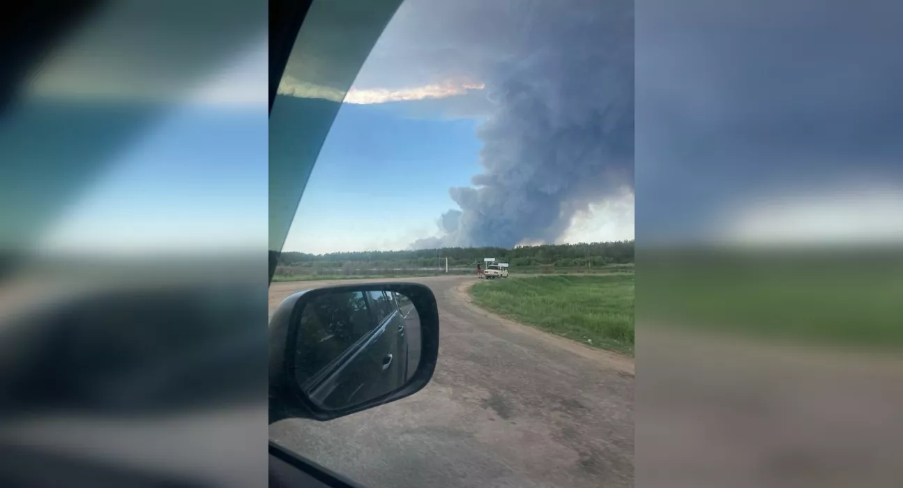 Лесной пожар в Егорьевском районе разросся до 4,2 тысяч га