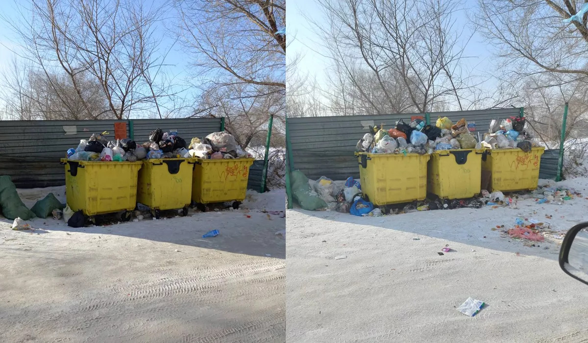 Регоператор не спешит устранять «мусорный пейзаж» с переполненными баками в Рубцовске