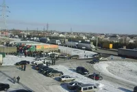 В Алтайском крае около 100 большегрузов выстроились на трассе в знак протеста