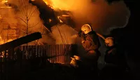 Тушение пожара в Тальменском районе