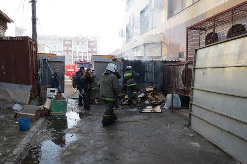 В Барнауле горел  ЦУМ. Фото.
