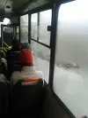 В Барнауле пассажирский автобус застрял в полуметровой «луже-озере» возле кладбища
