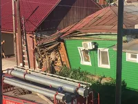 Барнаульский дом после взрыва