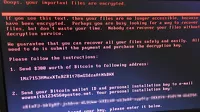 Стандартное сообщение вируса о шифровании файлов