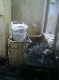 Последствия пожара в частном доме на Краевой