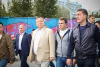 Александр Карлин и Сергей Дугин с руководителями Парка спорта