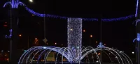 Светодиодный фонтан на площади Октября