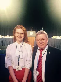 Алтайская активистка с бывшим сенатором, представителем ЦБ РФ Александром Торшиным в США