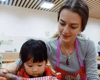 Алена Жилина с учеником в Китае