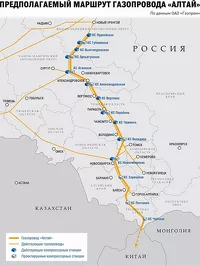 Схема западного маршрута