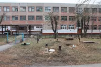 Школьный двор на улице Шукшина