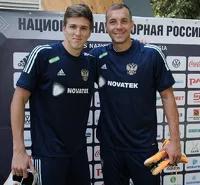Соболев и Дзюба в форме национальной сборной