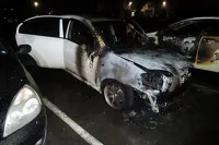 Сгоревшее авто