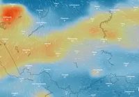 Карта концентрации взвешенных частиц PM2.5