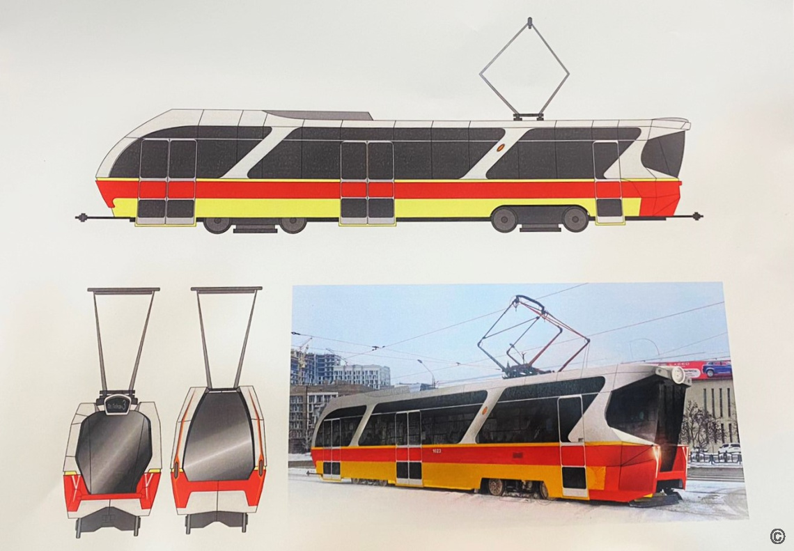 Внешний вид будущих трамваев