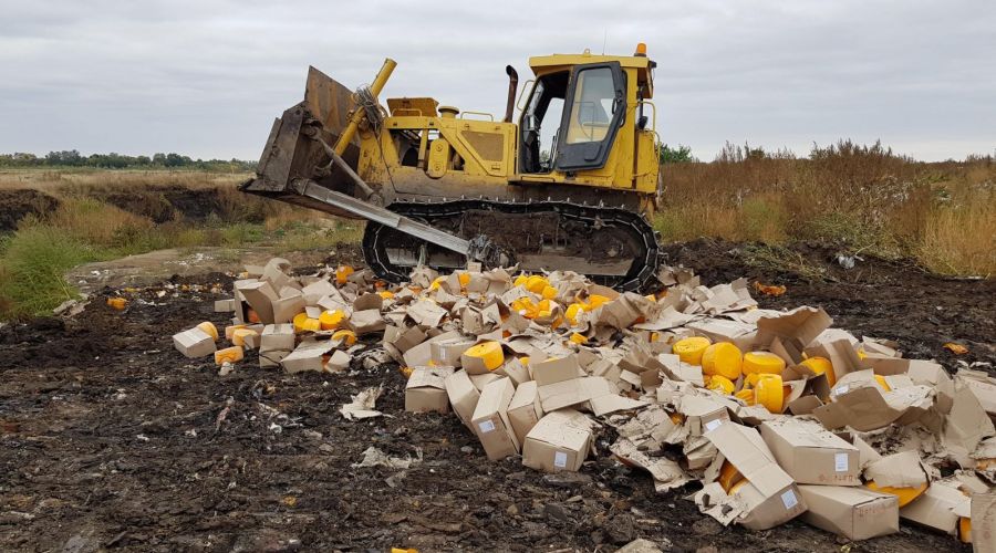 Таможня давит добро: в Алтайском крае за 2021 год уничтожили около 4 тонн «санкционки»