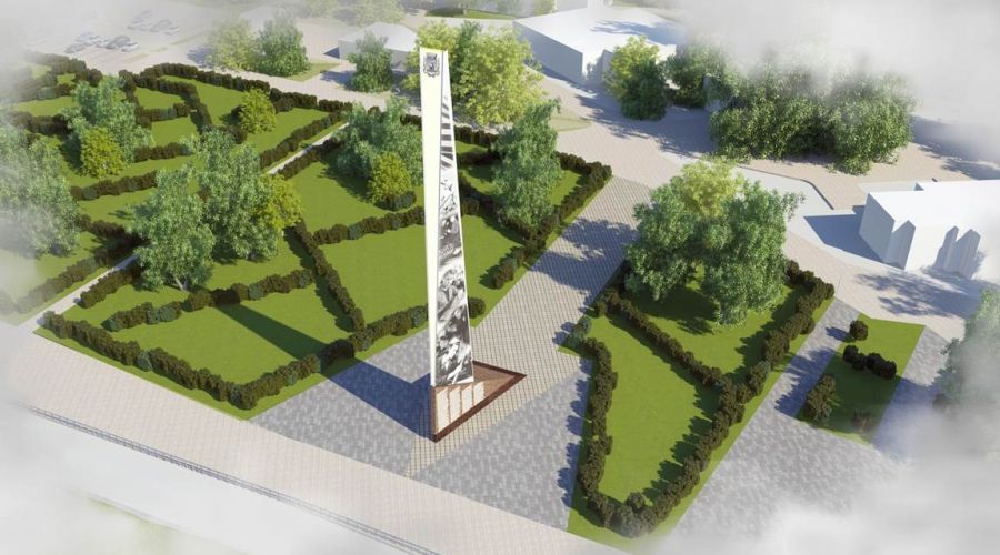 Власти Барнаула утвердили внешний вид «доблестной» стелы для Нагорного парка