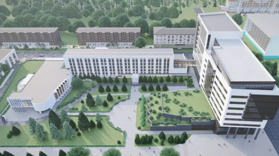 Эскиз корпуса, который вуз демонстрировал в 2017 году 