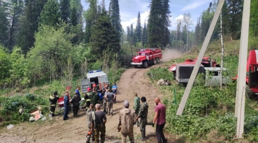 Полторы сотни человек и вертолет тушили масштабный лесной пожар у Телецкого озера на Алтае