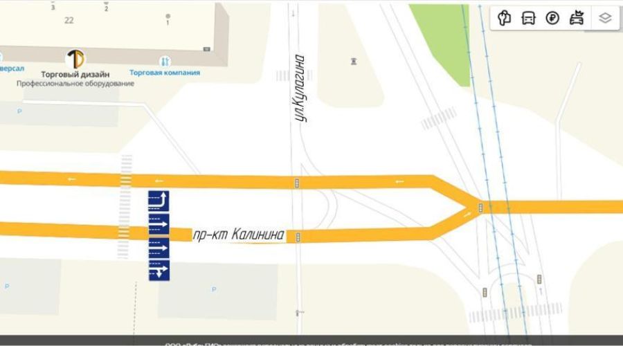 Новая схема движения на Калинина