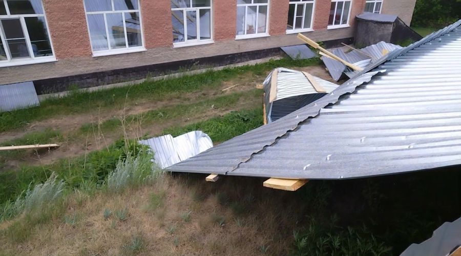 Последствия непогоды в Павловске