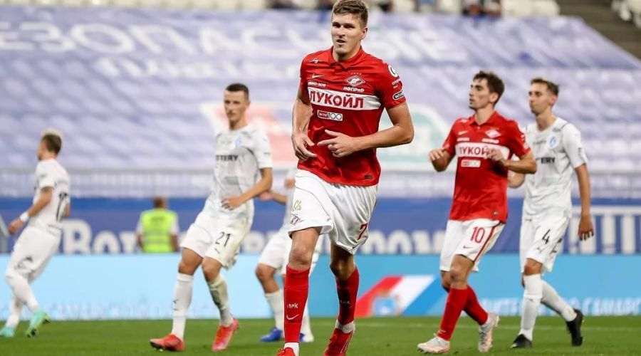 Болельщики «Спартака» признали уроженца Барнаула Александра Соболева лучшим игроком клуба в прошедшем сезоне