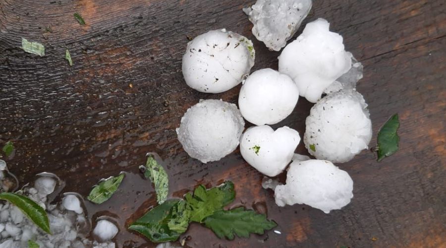 Недавний град в Михайловском районе