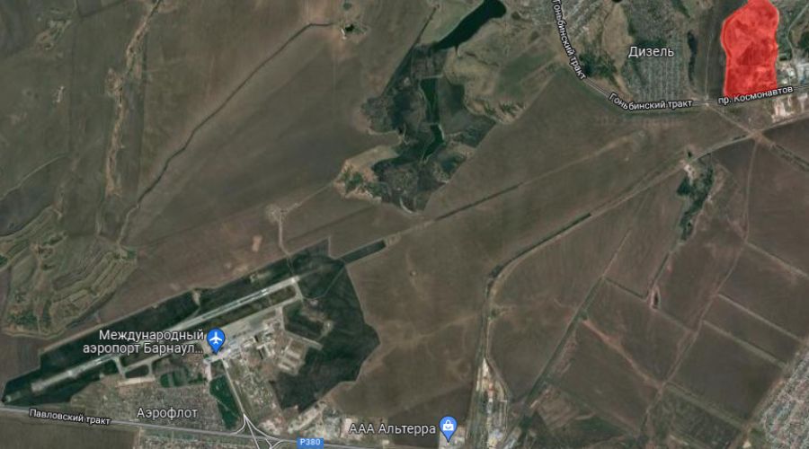 Расстояние от аэропорта до полигона<span style=