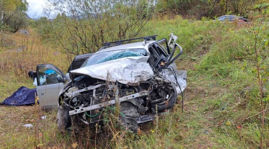 Машина, в которой погибла жительница Красноярского края