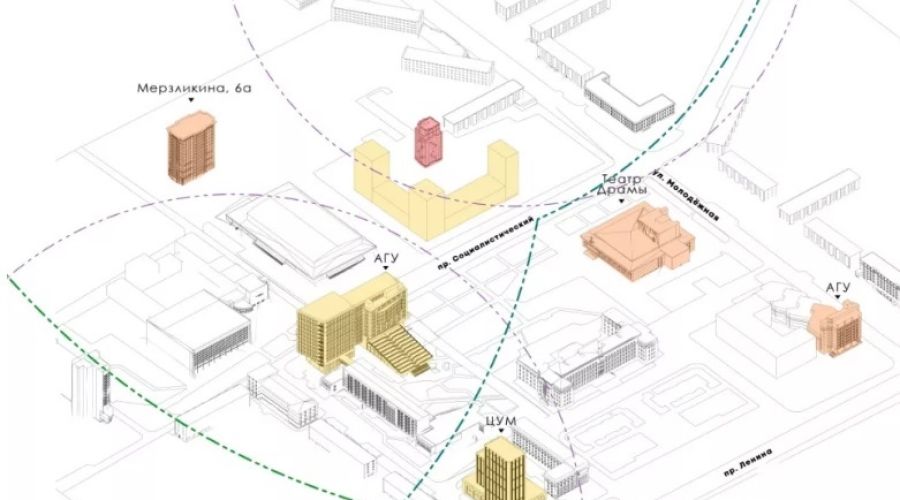 Компания Евгения Ракшина получила разрешение на строительство 14-этажки рядом с площадью Сахарова в Барнауле