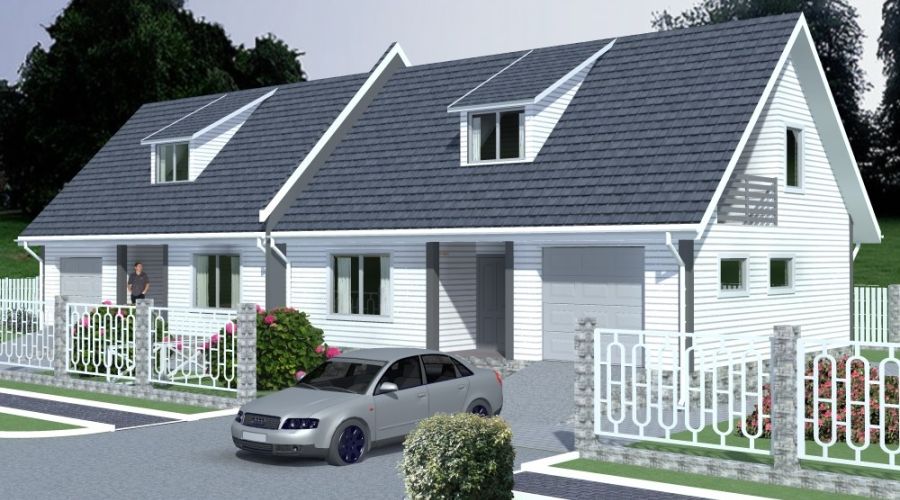 Проект двухквартирного дома экономкласса<span style=