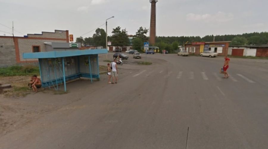 Так выглядел район остановки «Школа ВОС» в 2012 году