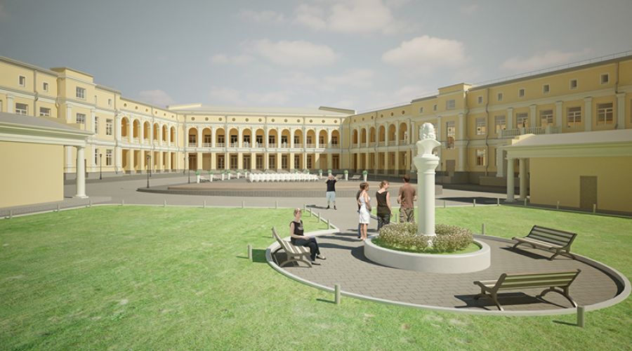 Так должен был выглядеть внутренний двор музея к 2015 году<span style=
