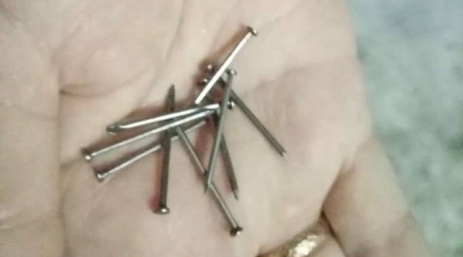 Обнаруженные горожанкой гвозди