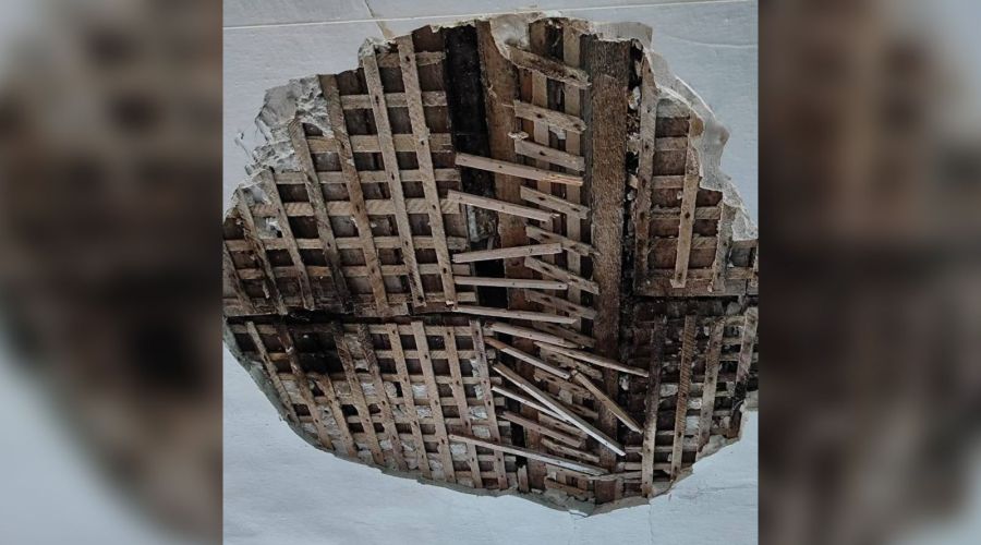 Последствия обрушения потолка