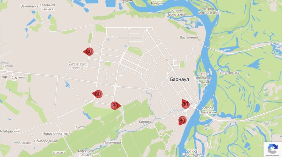 В 12:30 28 марта на линии было отмечено пять автобусов № 80