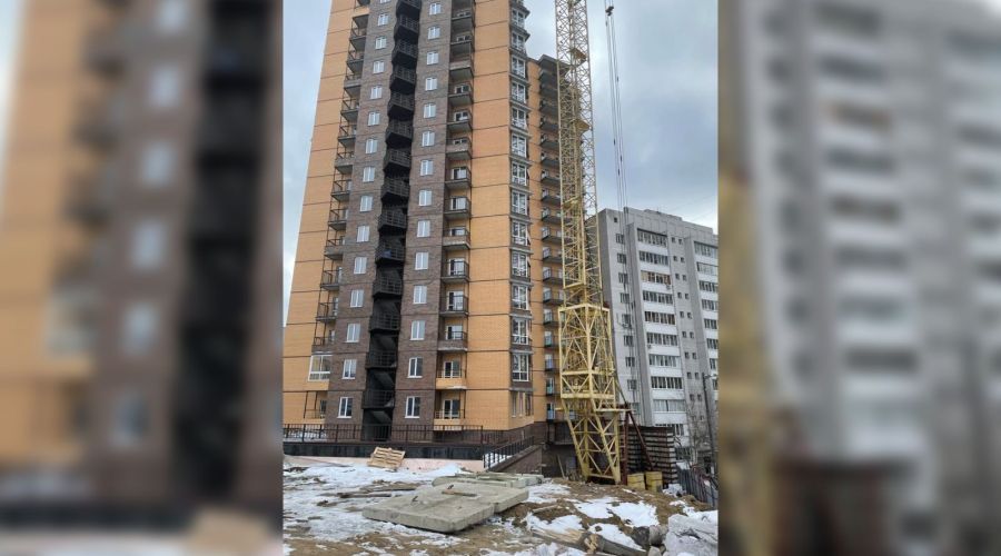 Фото стройплощадки ЖК в марте 2023 года