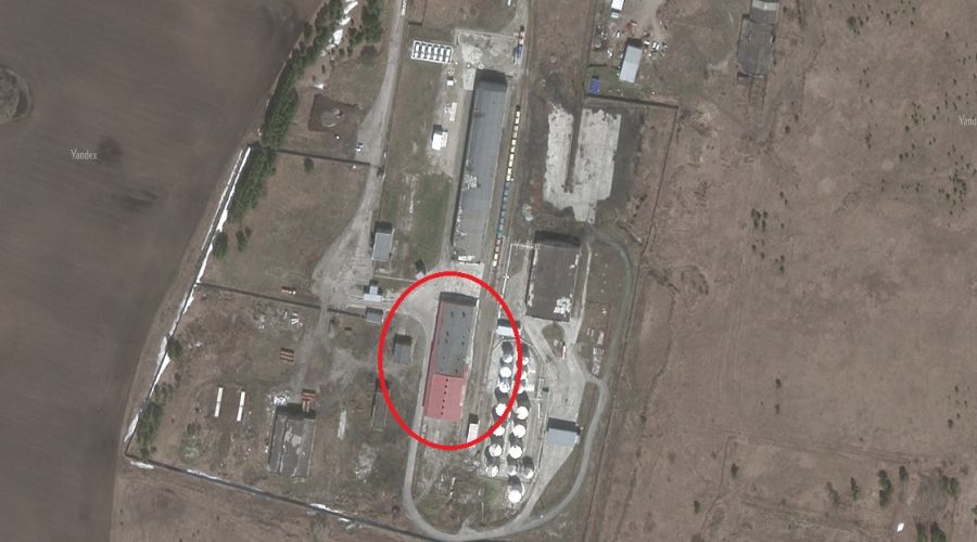 Фото склада для хранения пестицидов со спутника