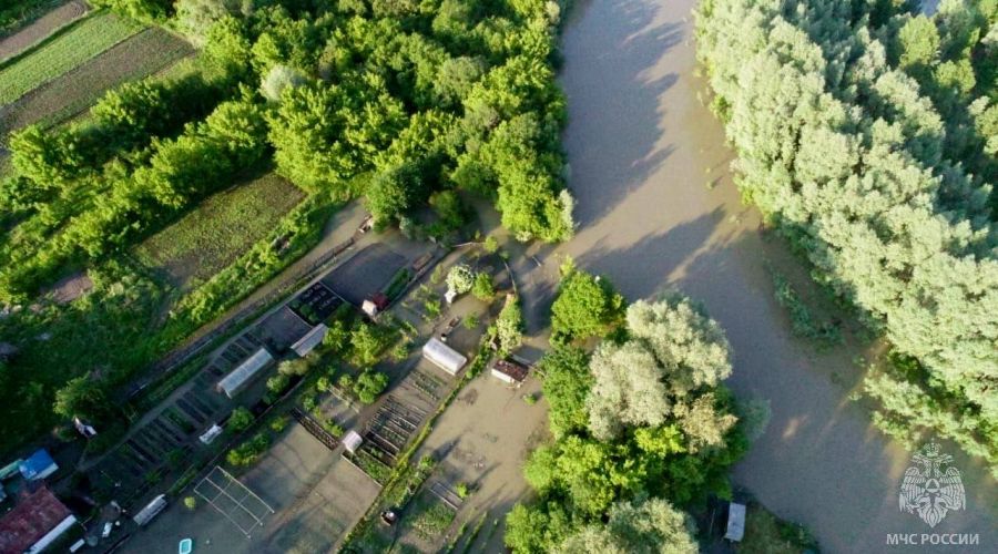 Несколько приусадебных участков в одном из районов Алтайского края подтопило из-за второй волны паводка