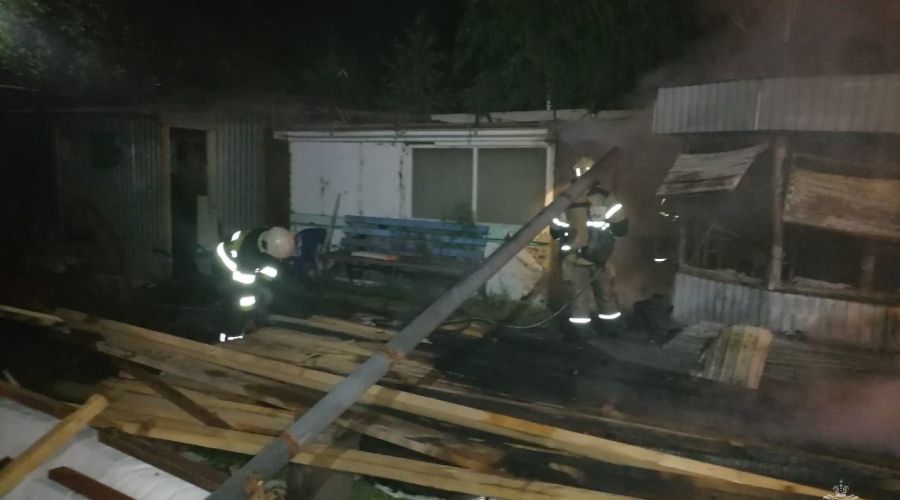 Возле барнаульского зоопарка произошел пожар