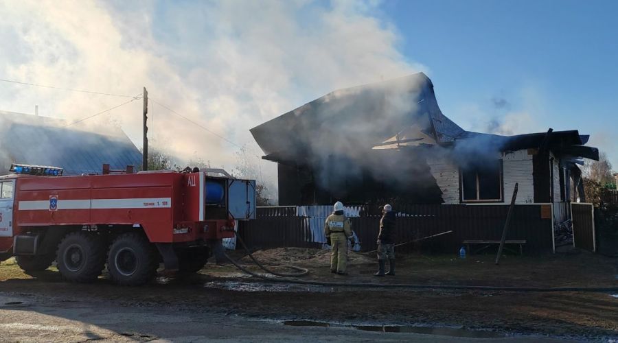 Многодетная семья в Панкрушихинском районе осталась без родственника и дома из-за пожара