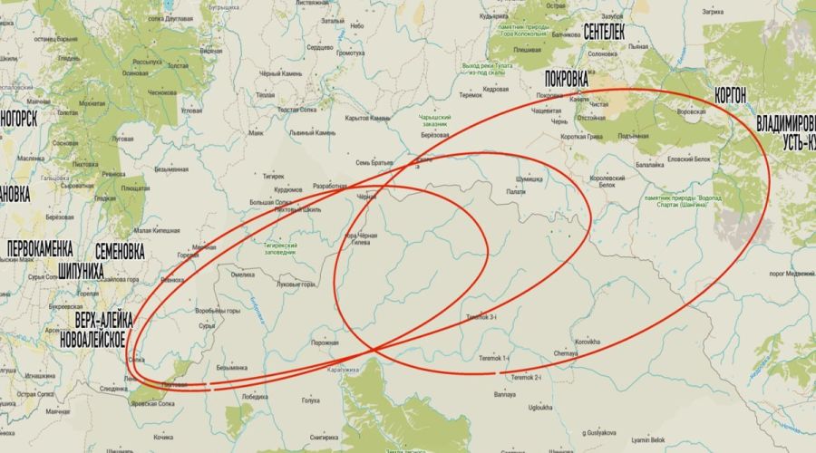 расчеты территорий падения отделяющихся частей ракеты-носителя