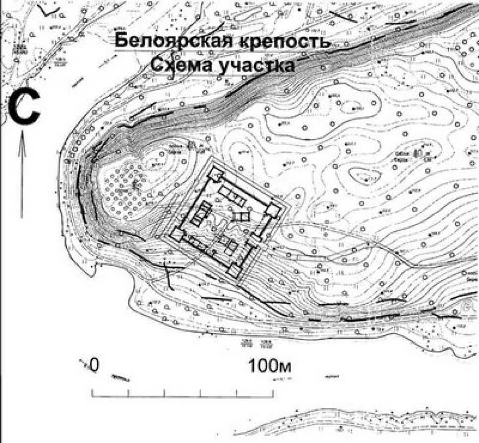Алтайские ученые до сих пор не могут установить точное
месторасположение Белоярской крепости, но намерены восстановить
её на Велижановском мысу и создать там музейный комплекс под
открытым небом.